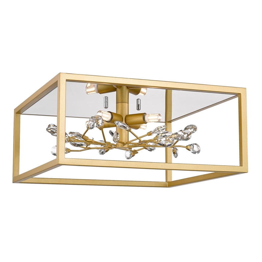 Zuma Line - Loftlampe i krystal 4xG9/33W/230V guldfarvet