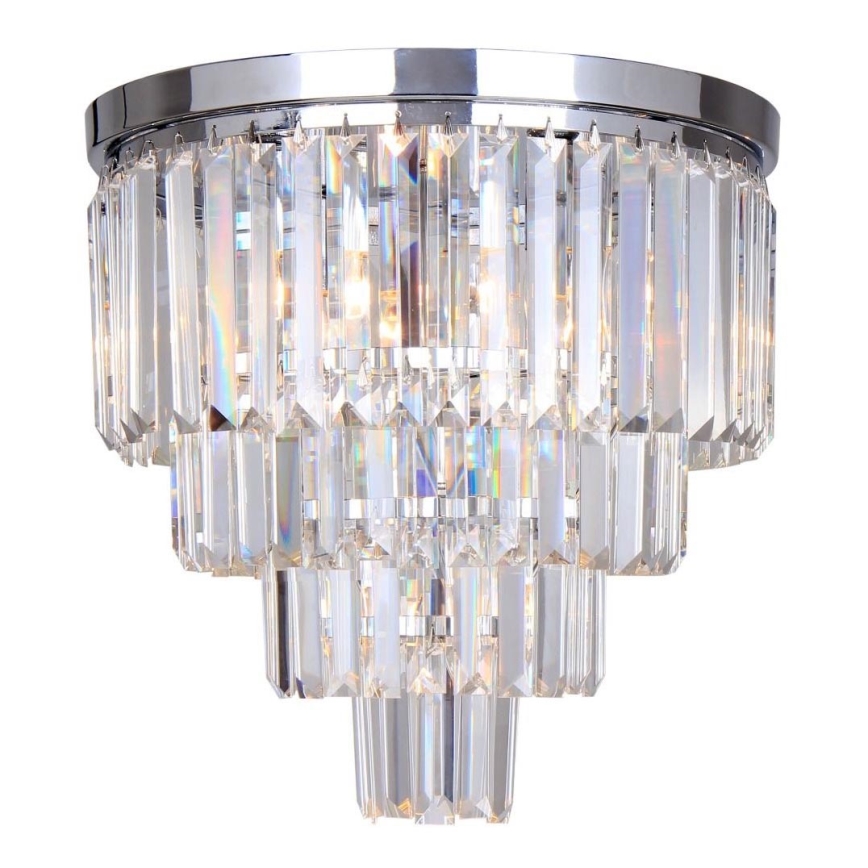 Zuma Line - Loftlampe i krystal 5xE14/40W/230V skinnende krom