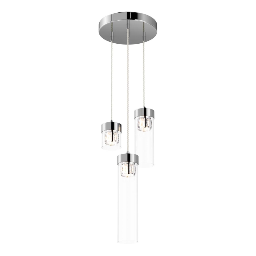 Zuma Line - Lysekrone i krystal 3xG9/28W/230V skinnende krom