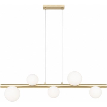 Zuma Line - Lysekrone med wireophæng, 5xG9/33W/230V, guld