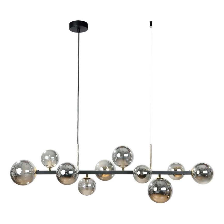 Zuma Line - Lysekrone på kabel 10xG9/8W/230V sort/røget sort