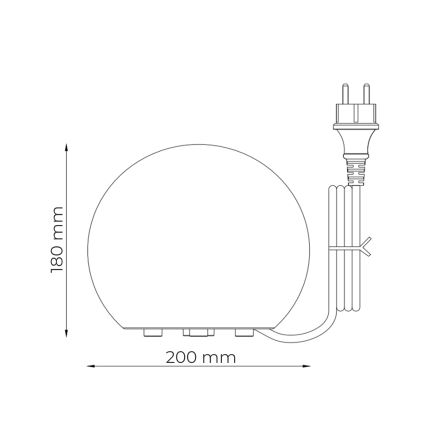 Zuma Line - Udendørs lampe 1xE27/10W/230V Ø 20 cm IP44