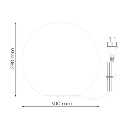 Zuma Line - Udendørs lampe 1xE27/15W/230V Ø 30 cm IP44