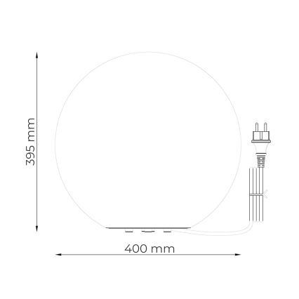 Zuma Line - Udendørslampe 1xE27/15W/230V, Ø 40 cm, IP44