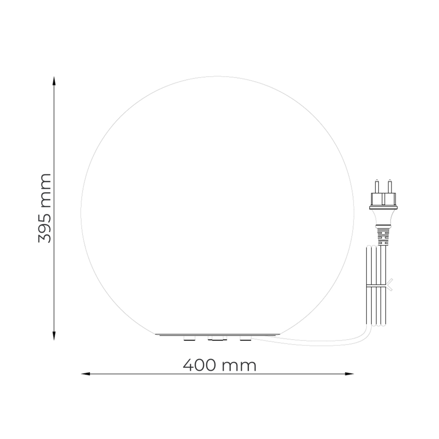 Zuma Line - Udendørslampe 1xE27/15W/230V, Ø 40 cm, IP44