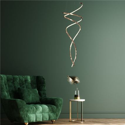 Zuma Line - LED pendel dæmpbar LED/68W/230V 3000/4000/6000K Rosenguld + fjernbetjening