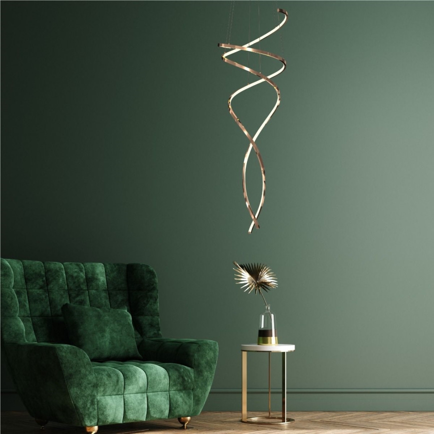 Zuma Line - LED pendel dæmpbar LED/68W/230V 3000/4000/6000K Rosenguld + fjernbetjening