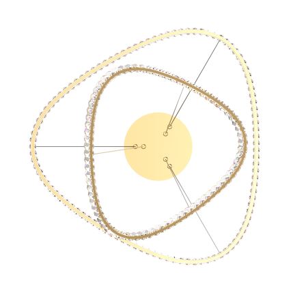 Zuma Line - LED dæmpbar krystal lysekrone på kabel LED/36W/230V 2700-6000K + fjernbetjening