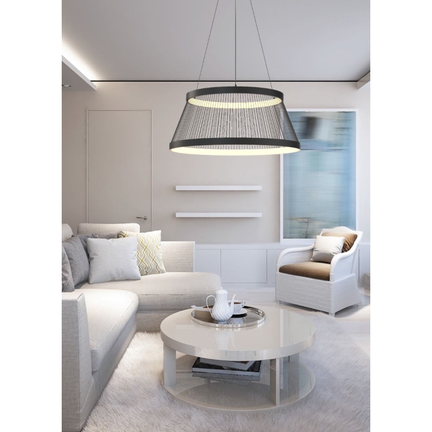 Zuma Line - LED pendel dæmpbar LED/53W/230V 2700-6000K sort + fjernbetjening