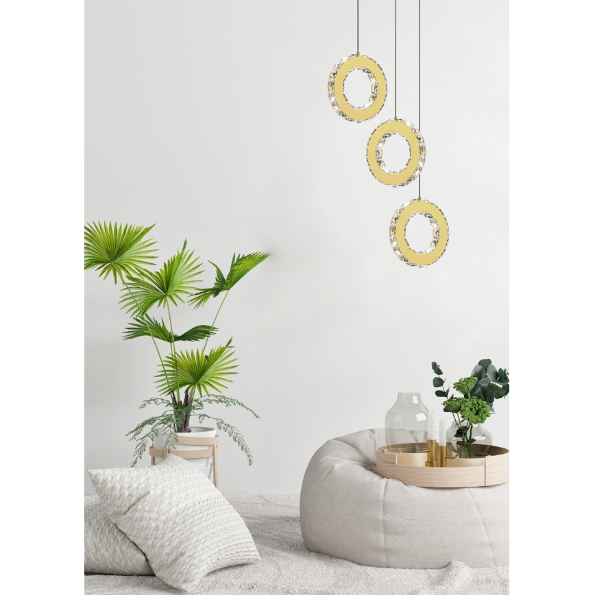 Zuma Line - Dæmpbar LED pendel på wire LED/10W/230V guld