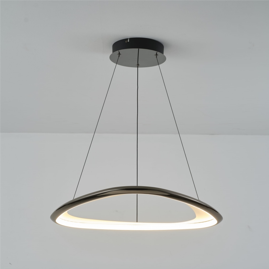 Zuma Line - LED pendel dæmpbar LED/34W/230V 3000K sort skinnende krom