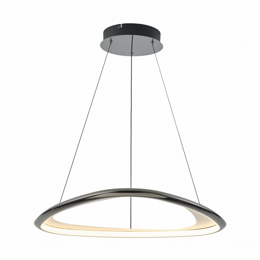 Zuma Line - LED pendel dæmpbar LED/34W/230V 3000K sort skinnende krom