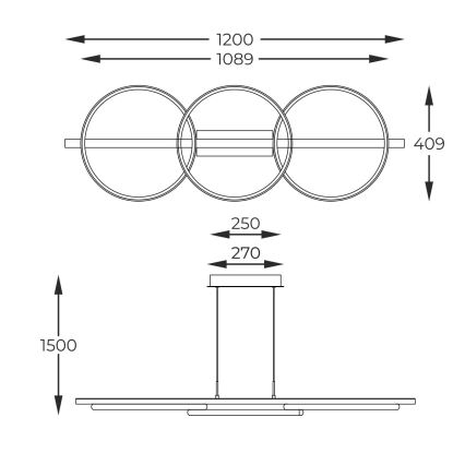 Zuma Line - LED dæmpbar loftlampe på kabel LED/35W/230V