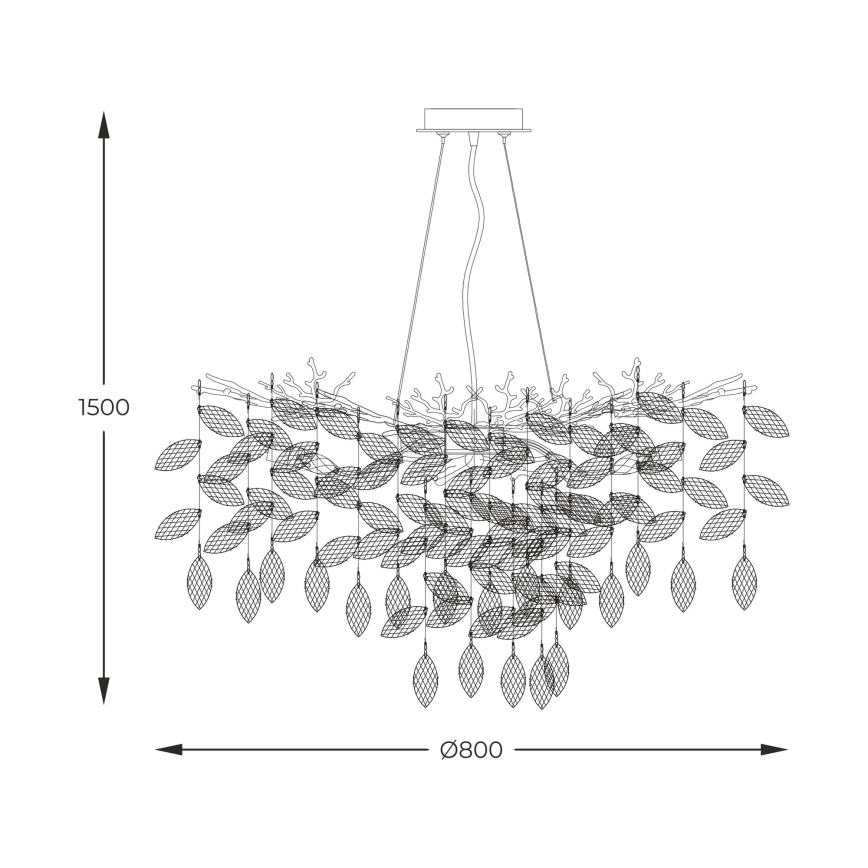 Zuma Line - Pendel 10xG9/3,5W/230V skinnende krom