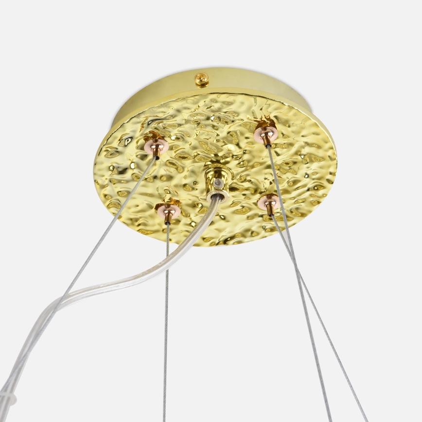 Zuma Line - Lysekrone med wireophæng 14xG9/3,5W/230V 115x40 cm guld