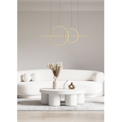 Zuma Line - LED pendel dæmpbar LED/34W/230V guldfarvet