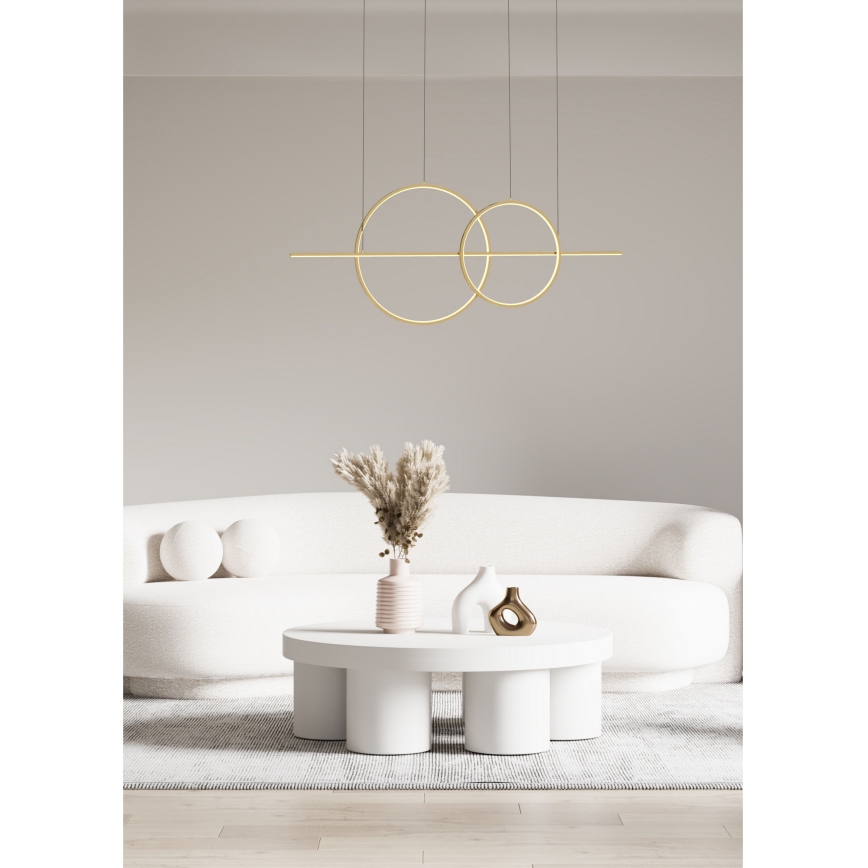 Zuma Line - LED pendel dæmpbar LED/34W/230V guldfarvet