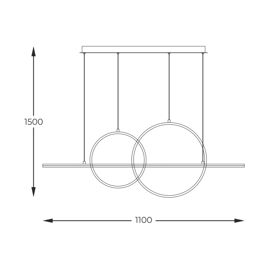 Zuma Line - LED pendel dæmpbar LED/34W/230V guldfarvet