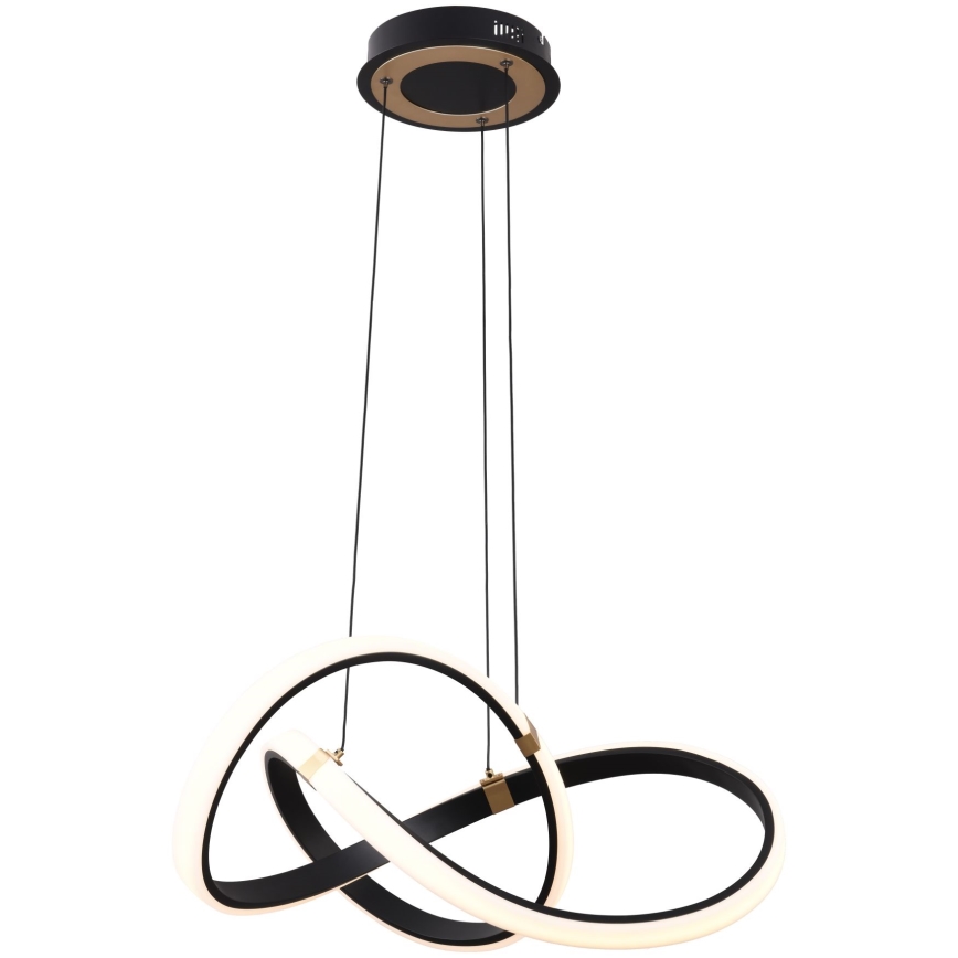 Zuma Line - LED pendel dæmpbar LED/44W/230V sort/guldfarvet