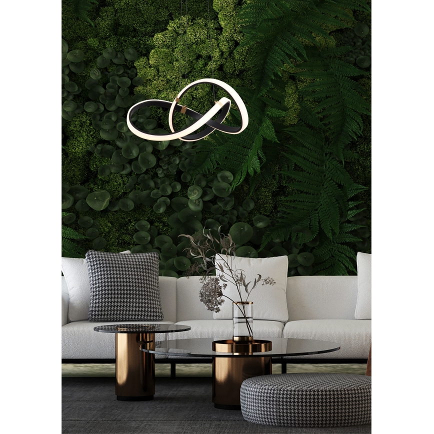 Zuma Line - LED pendel dæmpbar LED/44W/230V sort/guldfarvet