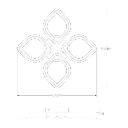 Zuma Line - LED loftlampe dæmpbar LED/30W/230V 3000-6000K sort + fjernbetjening