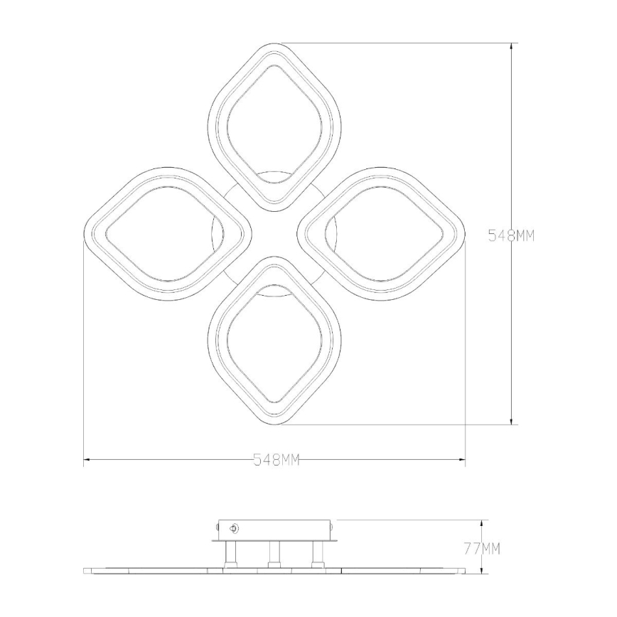 Zuma Line - LED loftlampe dæmpbar LED/30W/230V 3000-6000K sort + fjernbetjening