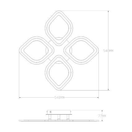 Zuma Line - LED loftlampe dæmpbar LED/30W/230V 3000-6000K hvid + fjernbetjening