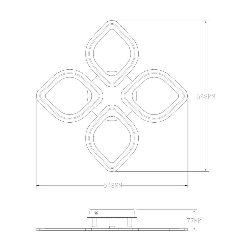 Zuma Line - LED loftlampe dæmpbar LED/30W/230V 3000-6000K hvid + fjernbetjening