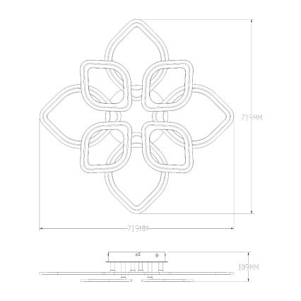 Zuma Line - LED loftlampe dæmpbar LED/75W/230V 3000-6000K hvid + fjernbetjening