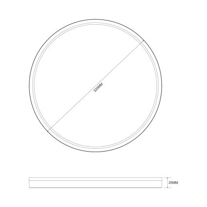 Zuma Line - LED loftlampe dæmpbar LED/26,5W/230V + LED/6,5W 3000/4000/5500K diameter 32 cm sort