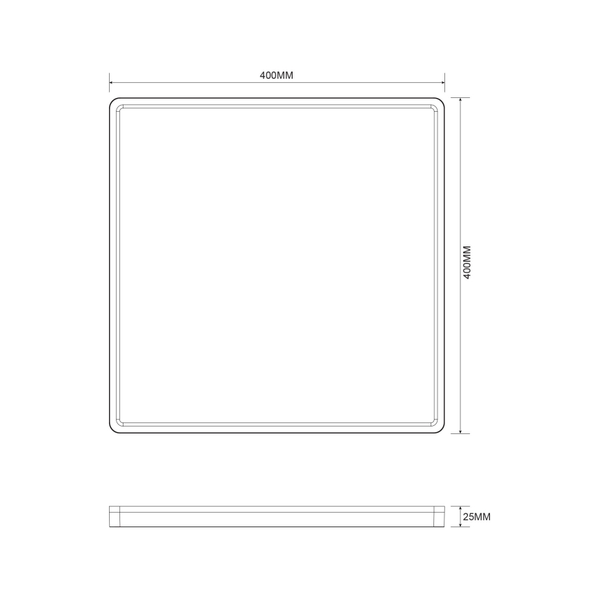 Zuma Line - LED loftlampe dæmpbar LED/38W/230V + LED/12W 3000/4000/5500K 40x40 cm sort
