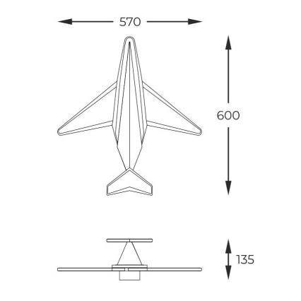 Zuma Line - LED Dæmpbar væglampe til børn LED/24W/230V airplane