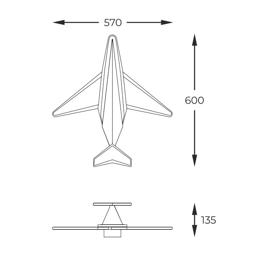 Zuma Line - LED Dæmpbar væglampe til børn LED/24W/230V airplane