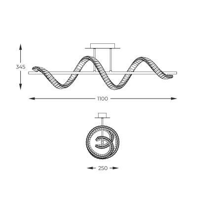Zuma Line - LED Dæmpbar krystal pendel on a pole LED/24,5W/230V 2700-6000K + fjernbetjening
