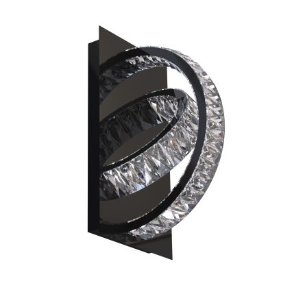 Zuma Line - LED Dæmpbar krystal væglampe LED/18W/230V 2700-6000K sort + fjernbetjening
