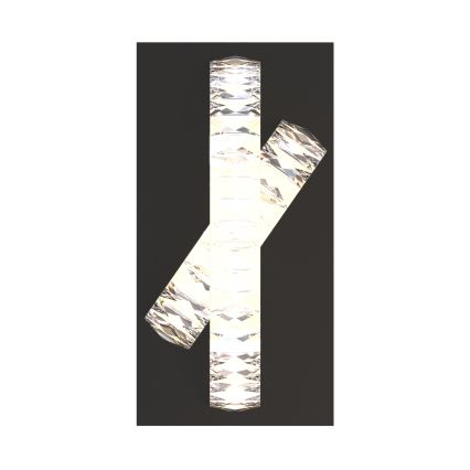 Zuma Line - LED Dæmpbar krystal væglampe LED/18W/230V 2700-6000K sort + fjernbetjening