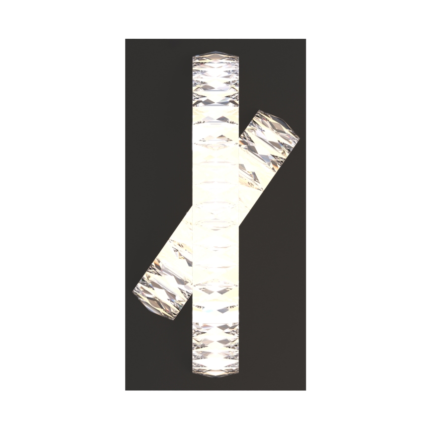 Zuma Line - LED Dæmpbar krystal væglampe LED/18W/230V 2700-6000K sort + fjernbetjening