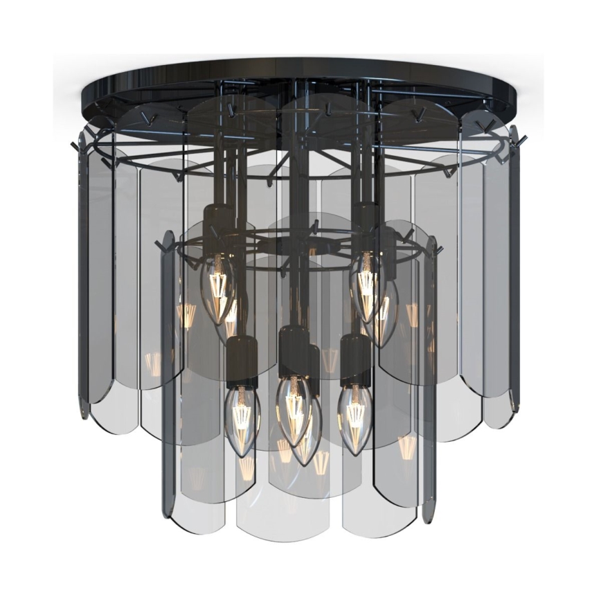 Zuma Line - Loftlampe 8xE14/40W/230V sort