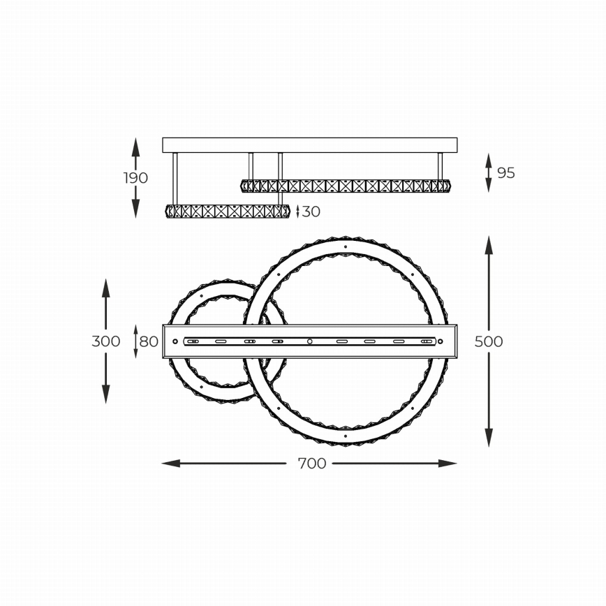 Zuma Line - Dæmpbar LED-loftlampe LED/36W/230V guld
