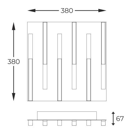 Zuma Line - LED Dæmpbar loftlampe LED/26W/230V