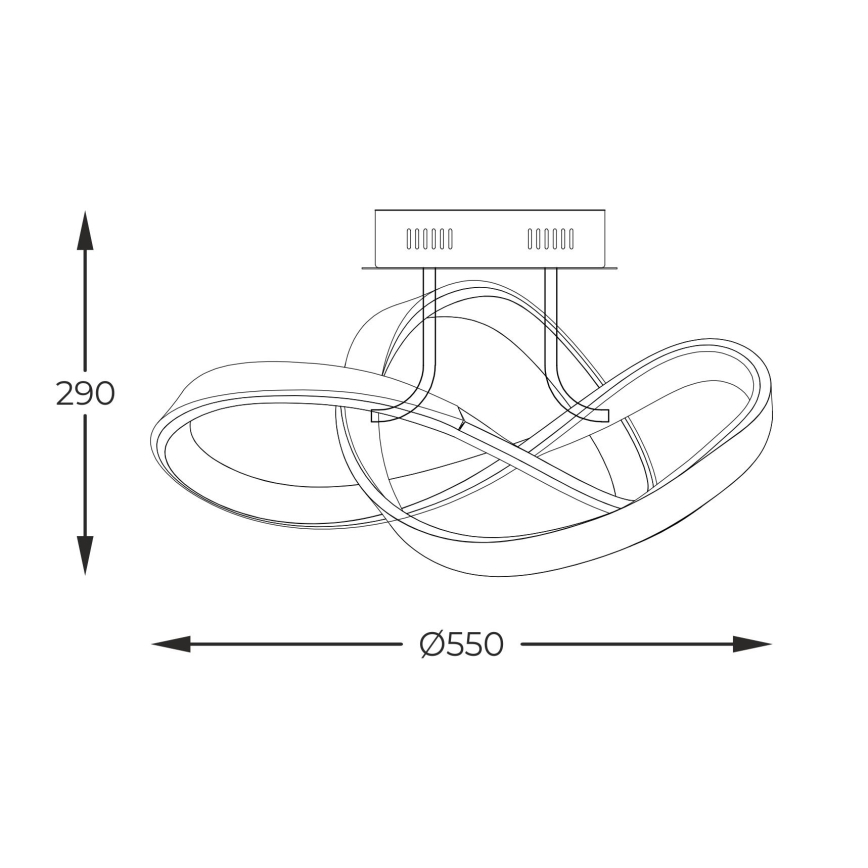 Zuma Line - LED loftlampe dæmpbar LED/44W/230V sort/guldfarvet