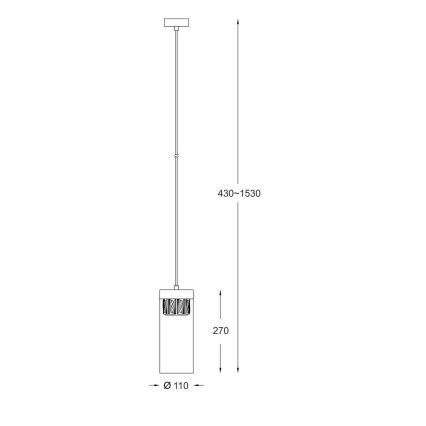 Zuma Line - Pendel i krystal 1xG9/28W/230V