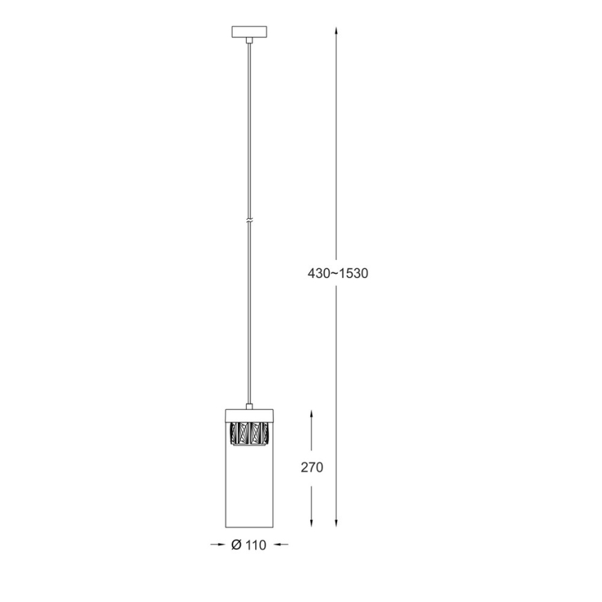 Zuma Line - Pendel i krystal 1xG9/28W/230V
