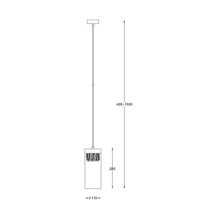 Zuma Line - Pendel i krystal 1xG9/28W/230V