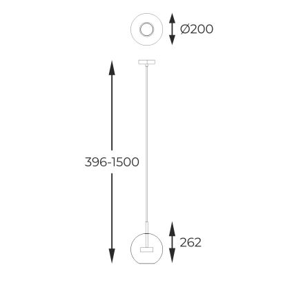 Zuma Line - LED pendel LED/5W/230V skinnende krom