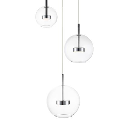 Zuma Line - LED pendel 3xLED/5W/230V skinnende krom