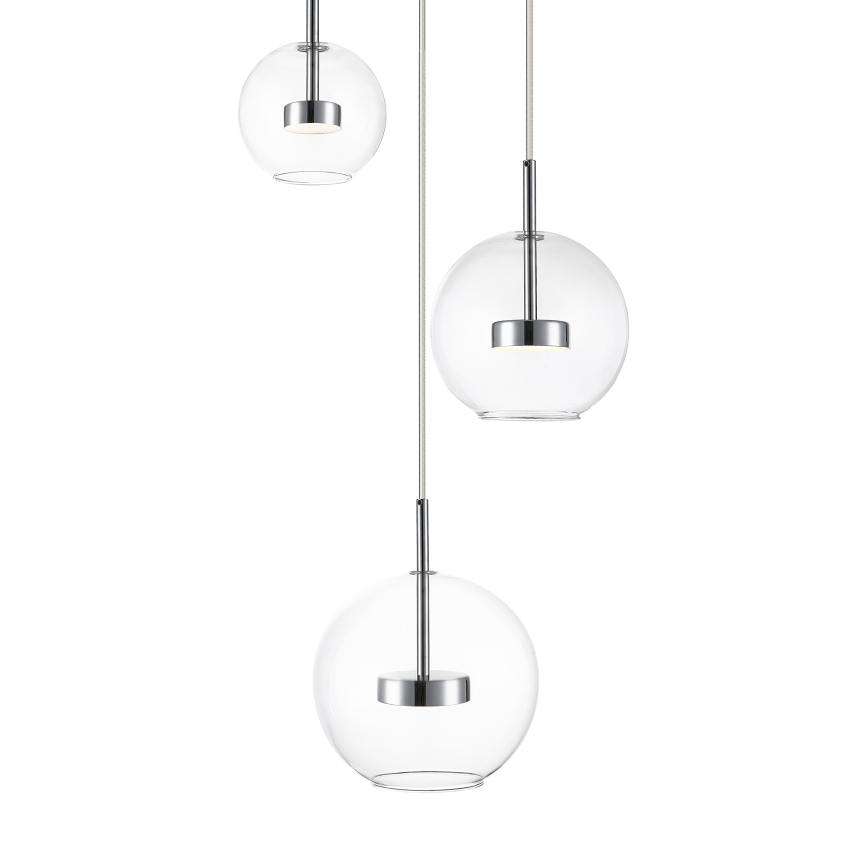 Zuma Line - LED pendel 3xLED/5W/230V skinnende krom