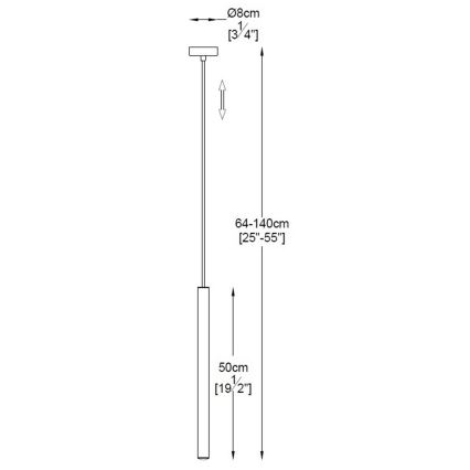 Zuma Line - LED pendel LED/5W/230V sort skinnende krom
