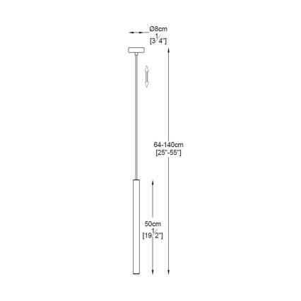 Zuma Line - LED pendel LED/5W/230V sort
