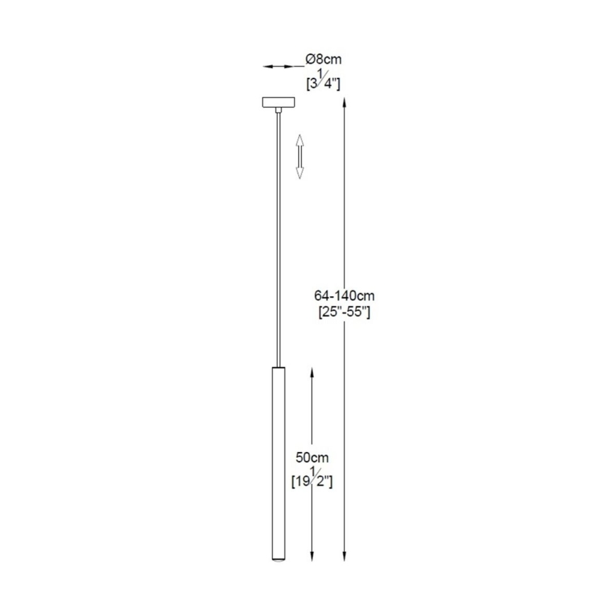Zuma Line - LED pendel LED/5W/230V sort